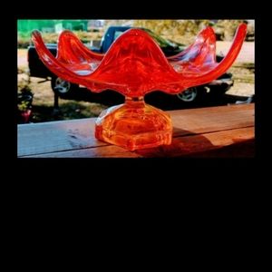 Vintage Viking Glass Art Glass Compote